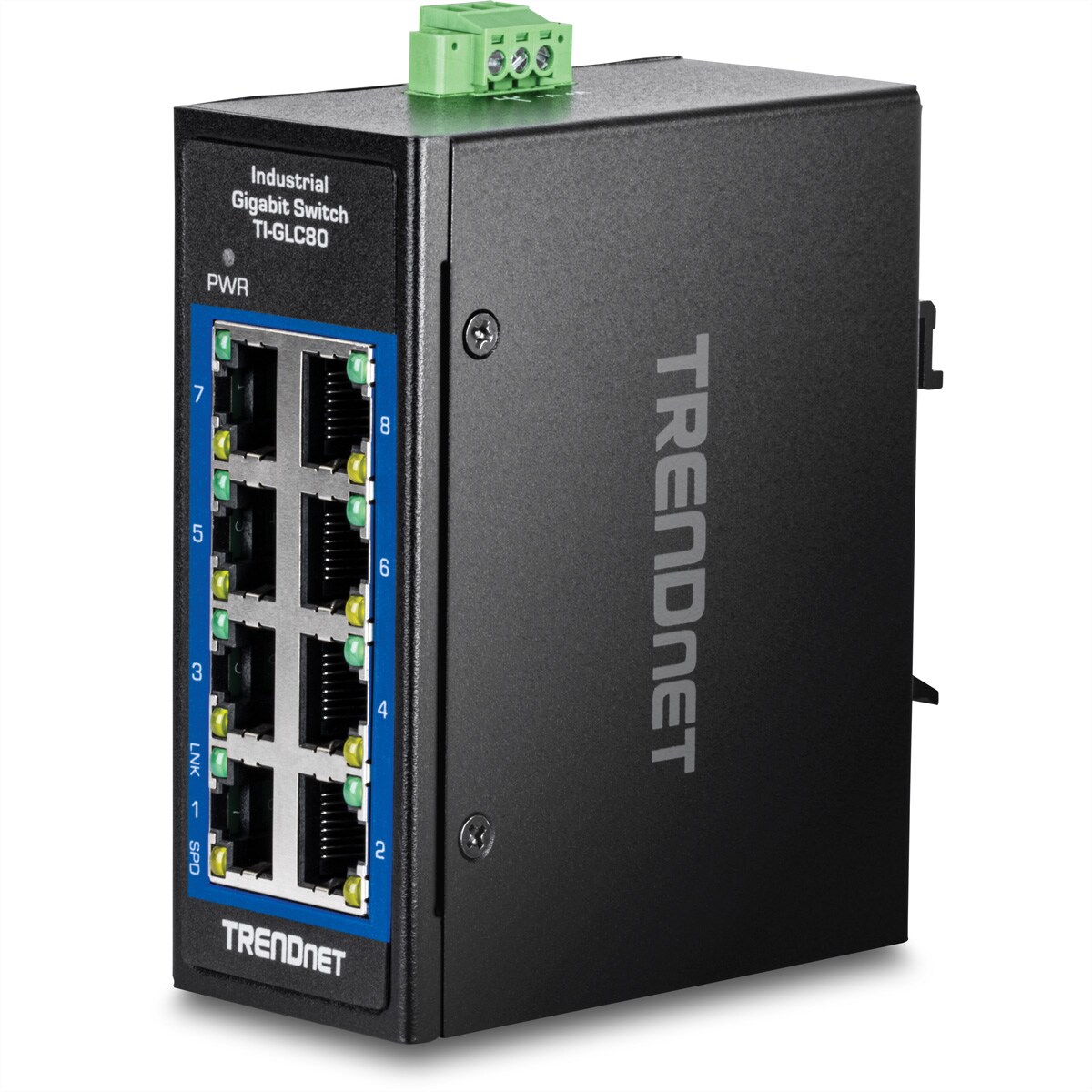 TRENDnet TI-GLC80 8-Port Gigabit Industrial DIN-Rail Mini Image