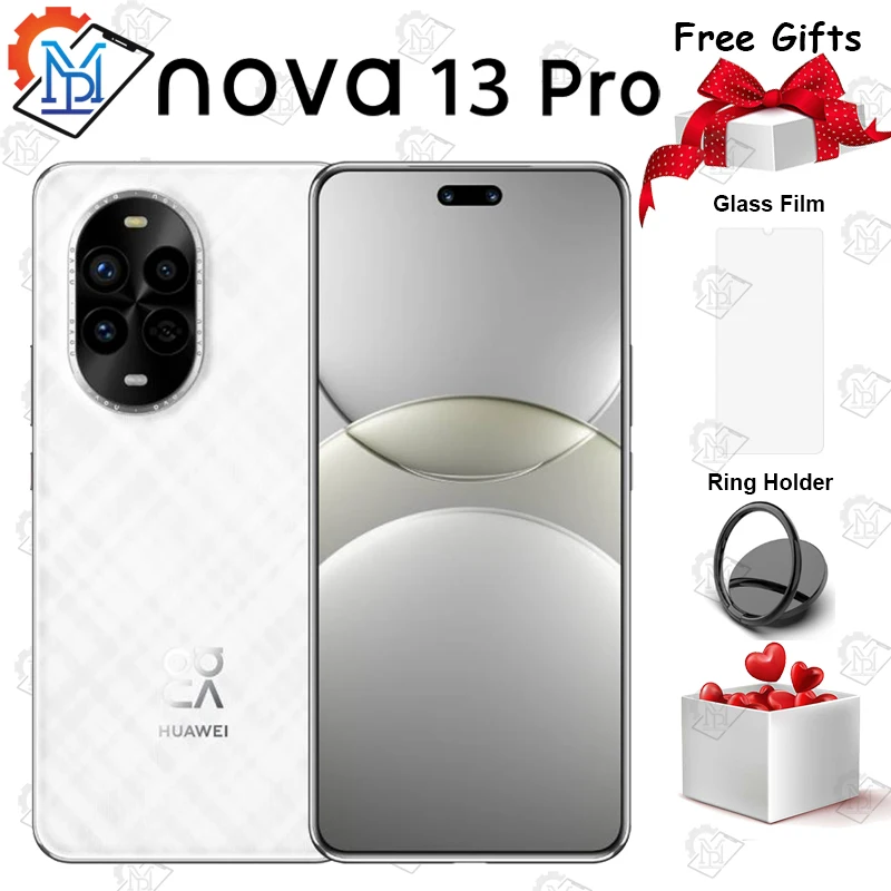 Huawei Nova 13 Pro 5G Originale, Smartphone con Schermo da 6,76 Pollici 120Hz, Kirin 8000, HarmonyOS 4.2, Batteria da 5000mAh, AI