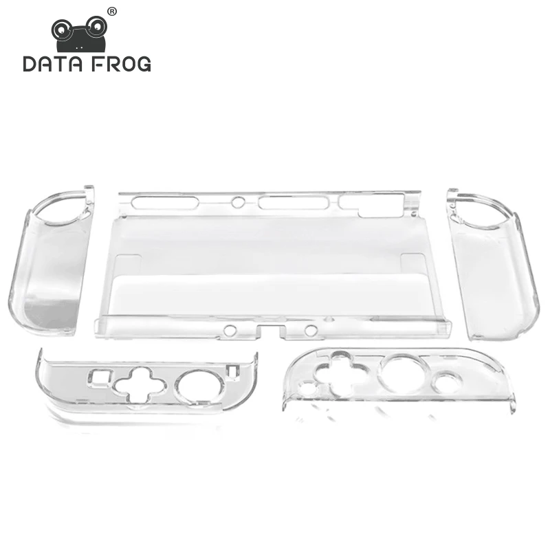 DATA FROG – coque de protection en cristal, housse de protection pour Console OLED, interrupteur tible, accessoires pour Console de jeu