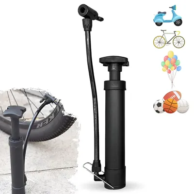 Bike Air Pump Manual Inflator With Gauge High Pressure 120 PSI Bicycle Floor Pump Schrader Valve Balloon Football Tire Inflator