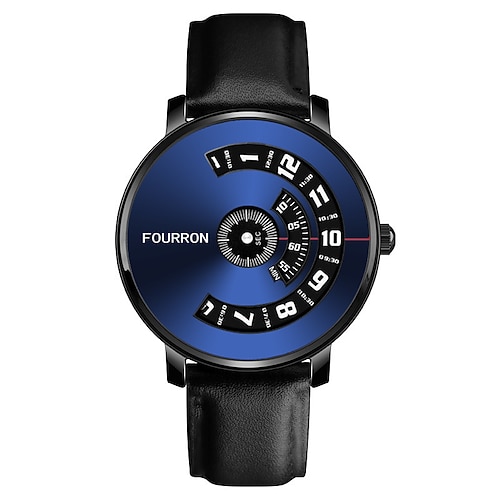 Herren Quarz Uhr Minimalistisch Sport Freizeit Business Wasserschutz Dekoration Edelstahl Leder Uhr Image