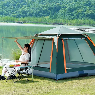 One-Touch Camping Family Tent Quick Automatic Opening Beach Fishing Tent Family Travel Picnic Park Anti-UV Shade