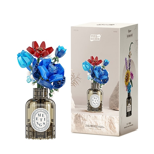 Blumen-Bau-Strauß Set Blumen-Bau-Spielzeuge Bauklötze Blumen-Ziegelspielzeuge Kreatives Projekt für Wohnraumdekoration Weihnachts-Geburtstagsgeschenke Weihnachtsgeschenk Image