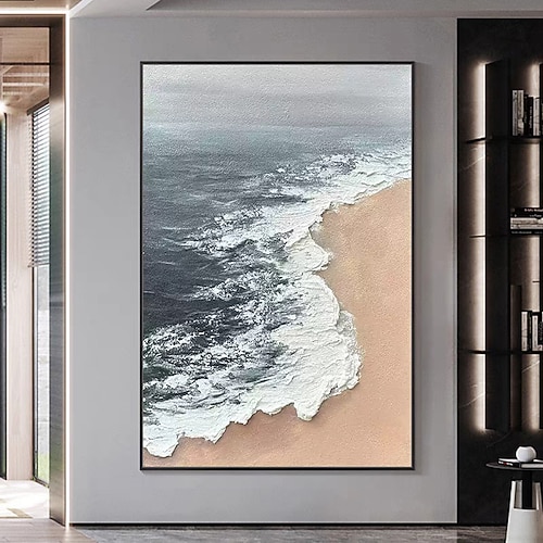 Handgemacht Hang-Ölgemälde Handgemalte Vertikal Abstrakt Landschaft Modern Ohne Innenrahmen (ohne Rahmen) Image