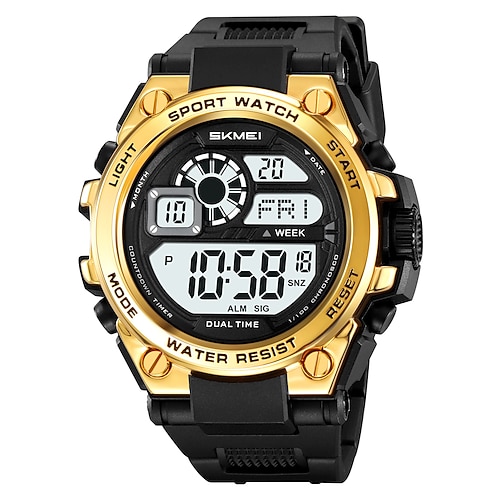 SKMEI Armbanduhr Herren Sport Digitale Uhren Mode Leuchtende wasserdichte Uhr Militär Elektronische Armbanduhren Image