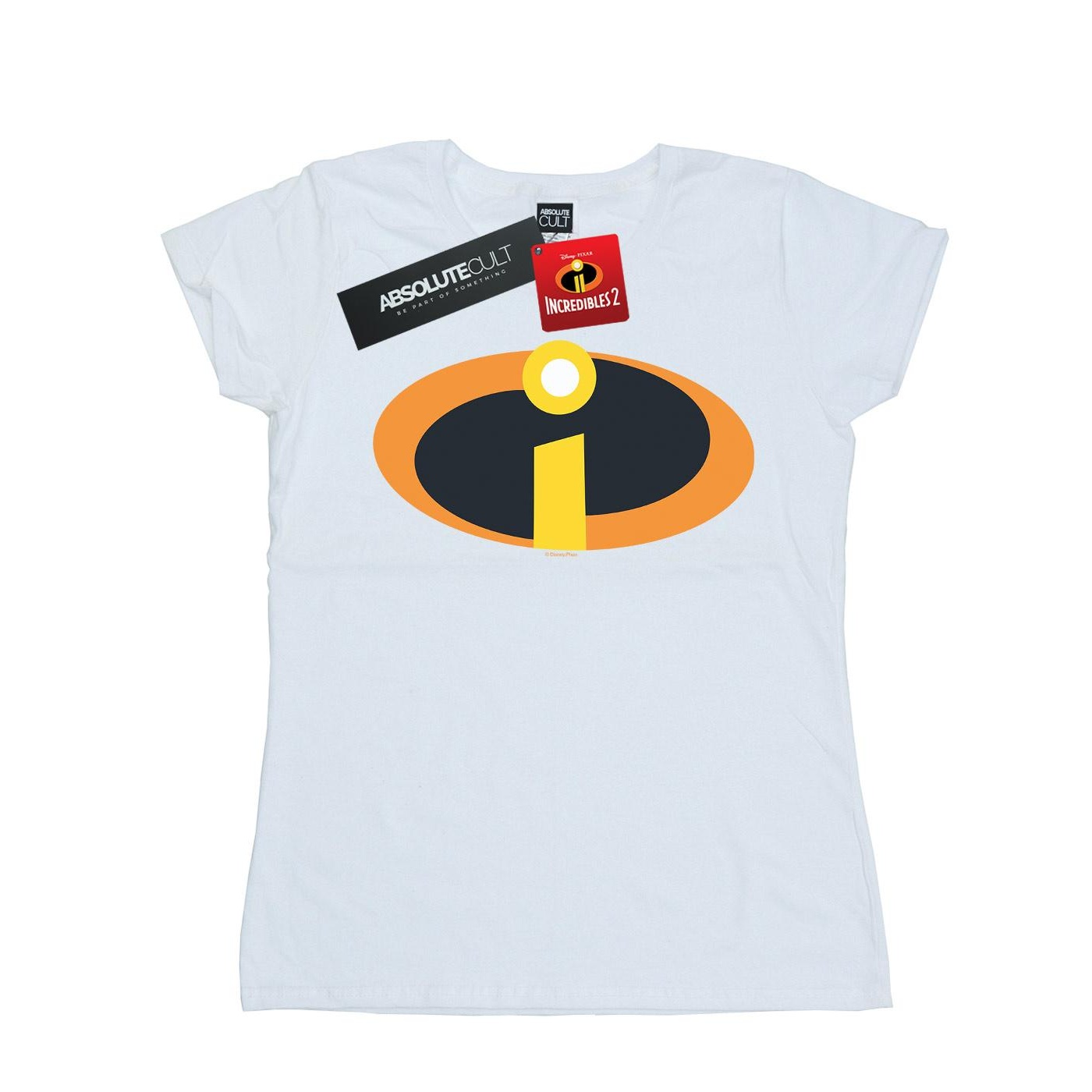 Disney Womens/ladies The Incredibles Costume Logo Cotton T-shirt (white) - Size X-large | Disney Sale | Discount Designer Brands