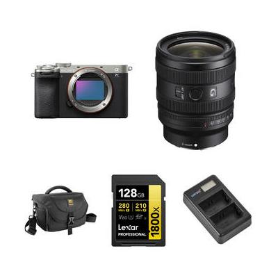 Sony a7C II Mirrorless Camera with 24-50mm f/2.8 Lens and Basic Bundle (Silver) ILCE-7CM2/S