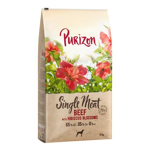 10 € Rabatt! 12 kg Purizon - Adult Single Meat: Rind mit Hibiskusblüten