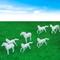 30Pcs 1:87 Unpainted Farm Horse White Model Horse Different Poses Animals Toys Ho Scale Building Garden Landscape Layout