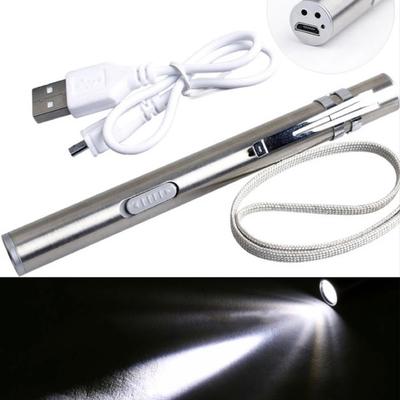 Usb Rechargeable Led Flashlight High-Quality Mini Led Waterproof Pen Hanging With Metal Clip Flashlight