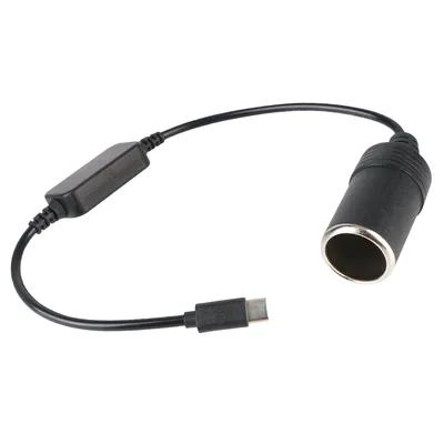 5V Zu 12V Konverter Kabel Extender USB Typ C Ladegeräte Zu Zigarette Leichter Buchse Power Adapter Image