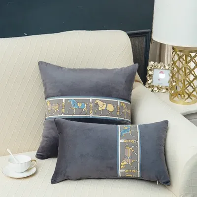 Modernes Design Luxus Pferd Kissen bezug Sofa Dekoration Kissen bezug Lenden kissen bezug 45x45 Bett Image