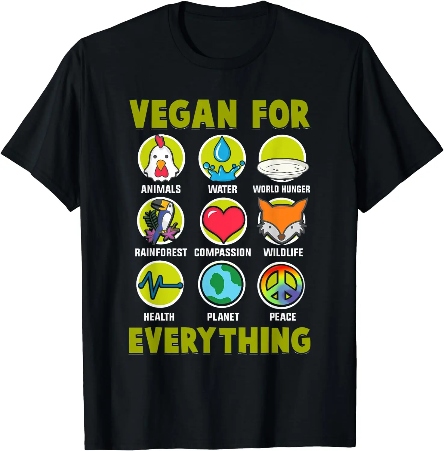 Vegan für alles stolzes veganes T-Shirt individuell bedrucktes T-Shirt Mann Sommer klassische Streetwear lose Tops Männer Kleidung Image