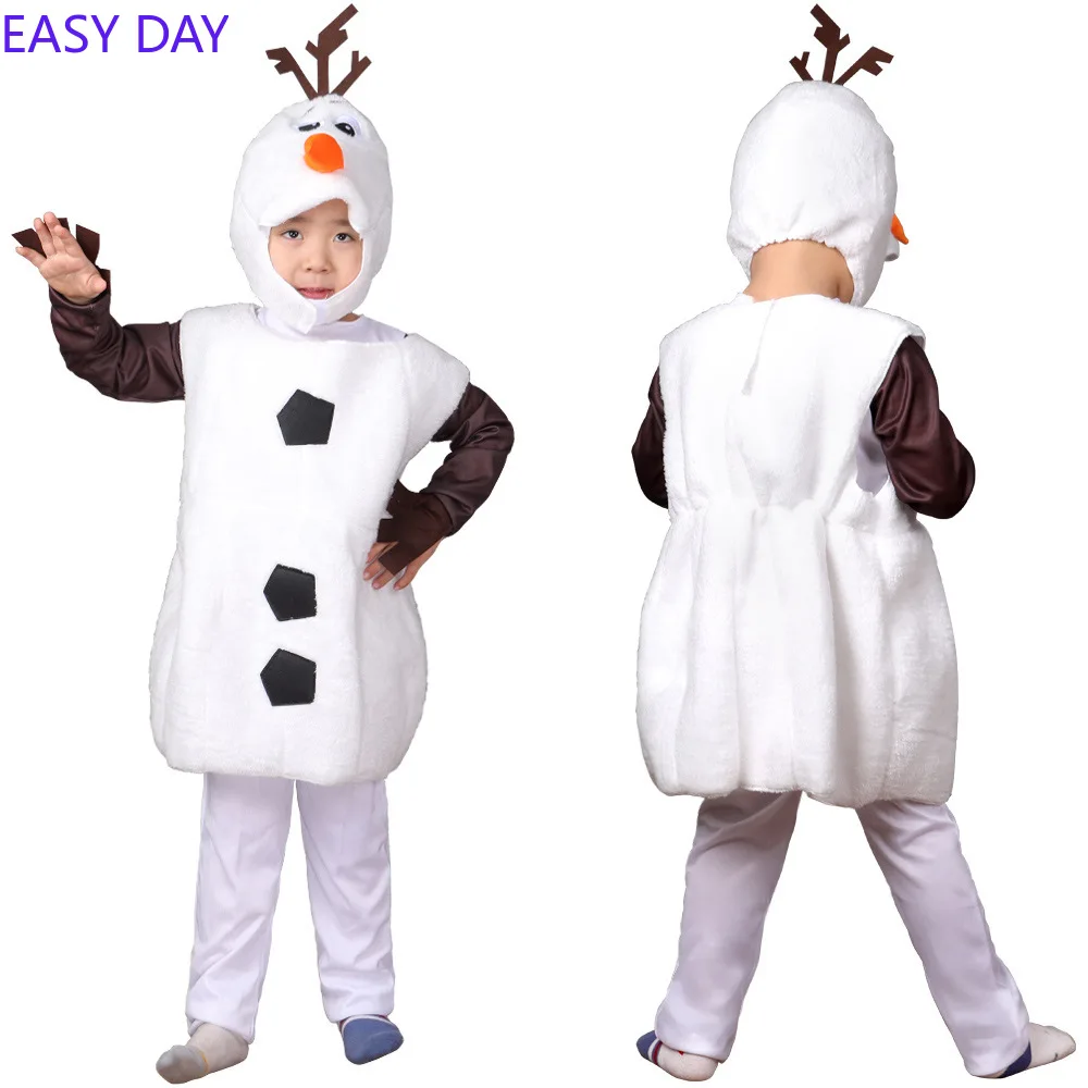 Anime Kleinkind Kinder Niedliches Olaf Plüsch Cosplay Kostüm Klassischer Charakter Karneval Halloween Dress Up Bequemes Kinder Weihnachtsgeschenk Image