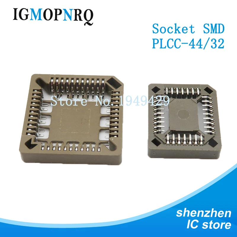 10pcs PLCC32-SMD PLCC44-SMD ic buchse adapter , 32 pin 44 pin plcc konverter Image