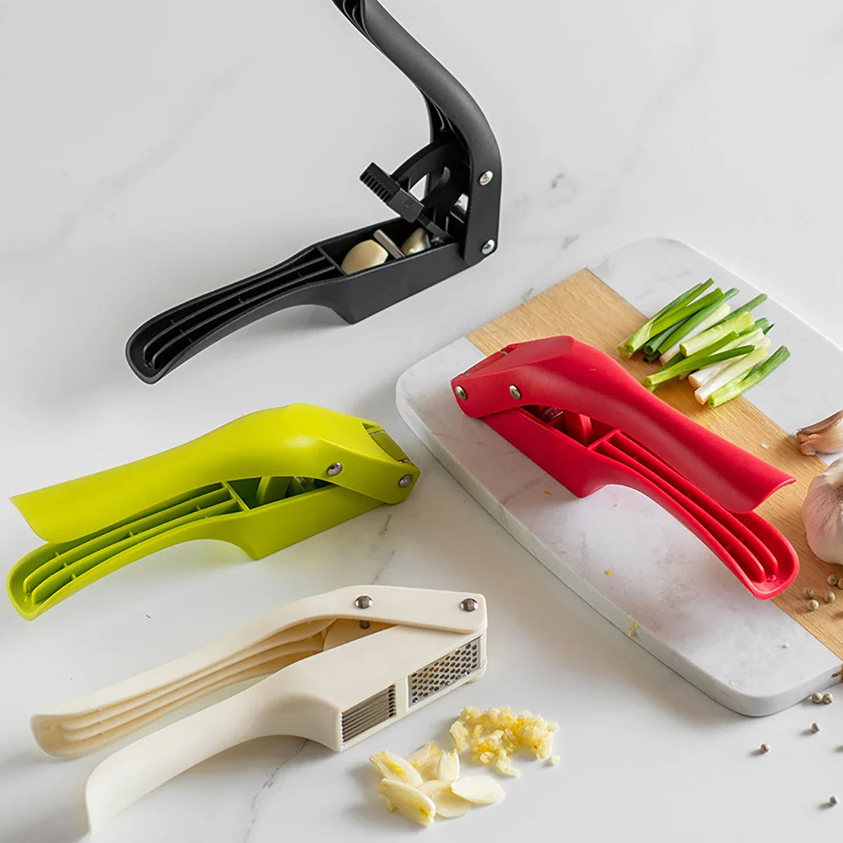 1pc 304 Edelstahl Manuelle Knoblauch Presse PP Griff Knoblauch Slicer Haushalt Knoblauch Stampfer Knoblauch Püree Presse Küche Gadgets