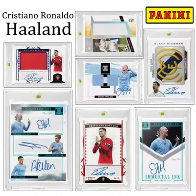 Panini Sternkarte Ziegel DIY Cristiano Ronaldo Erling Haaland Chelsea Lieblingsgeschenkkollektion für Jungen Weltmeisterschaft Fußball Image