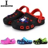 EUR24-35 Kinder Pantoletten Clogs Kinder Sommer Garten Niedliche Cartoons Schuhe Mädchen Jungen Strandschuhe Candy Farbe Loch Babyschuhe Sandalen