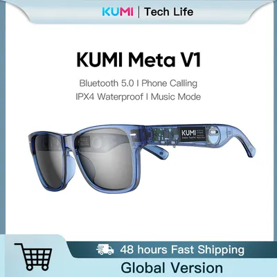 Neue KUMI Meta V1 Smart Brille IPX4 Wasserdicht Brechen Audiovisuelle Fantasie Erstellen Sie Bluetooth-Brille Bluetooth 5.0 Telefonanruf Image