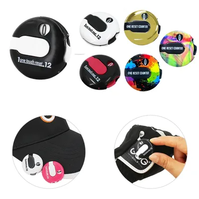 Golf Stroke Counter Mini tragbar einfach zurücksetzen bis zu 12 Schläge Golf Score Counter schwarz weiß rot Drop Ship