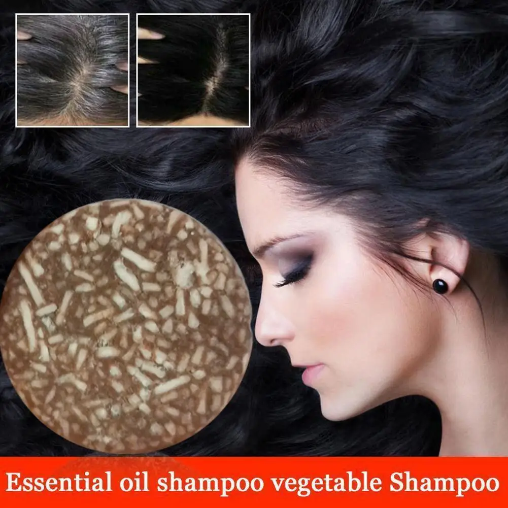 Polygonum Multiflorum Darkening Shampoo Bar Natürliche, gepresste Bio-Seife für graues Haar, umgekehrte, effektive Haarpflegebehandlung Image