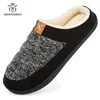 Große Größe 48 49 karierte Hausschuhe für Mann Memory Foam Winter Plüsch Indoor Herren schuhe warme Hausschuhe 2024 rutsch fest schwarz