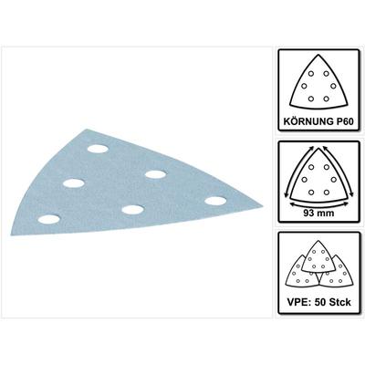 Stf v 93 / 6 p 60 gr / 50 Schleifblätter Granat 50 Stück ( 497391 ) - Festool