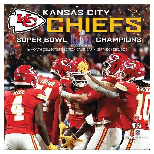 Kansas City Chiefs – Team-Wandkalender 2025, 30,5 x 30,5 cm