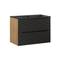 Mobile bagno con lavabo effetto legno nero e marrone 80cm
