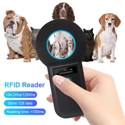 Handheld 134.2KHz 125kHz Animal RFID Reader Pet Cat Dog Microchip Scanner EMID FDX-B Glass Chip USB