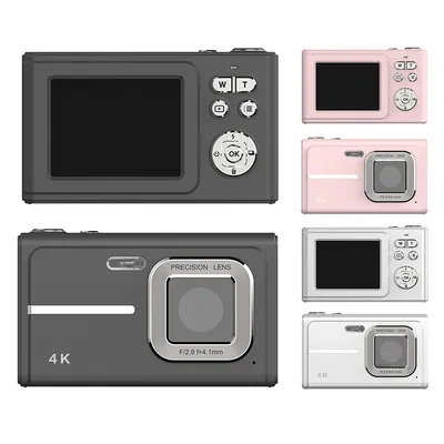 4K Digital Camera 2.4inch Screen Kids Campus Mini Camera 48MP 1080P HD 16x Digital Zoom Vintage Vlog