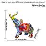 Resin Colorful Elephant Statue, Colorful Art Elephant Sculptures Colorful Elephant Decor Feng Shui Ornament Elephants Animal Sculpture For Kitchen Office Shelf Home Decor, For Home Office Desktop Room