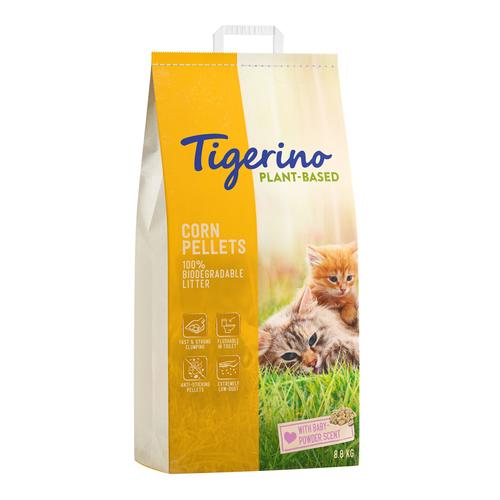 2x 14l Tigerino Plant-Based Mais Katzenstreu - Babypuderduft