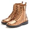 Stiefelette LASCANA, Damen, Gr. 39, braun (bronzefarben), Obermaterial: 100% Lederimitat. Futter: 100% Textilmaterial. Decksohle: 100% Textilmaterial. Laufsohle: 100% Synthetik, unifarben, metallic, casual, Schuhe, im angesagten Metallic-Look,...