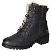 Schnürboots MUSTANG SHOES, Damen, Gr. 40, blau (navy), Lederimitat, casual, Schuhe, Schnürstiefelette, Blockabsatz, in Metallic-Optik, schmale Form