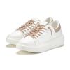 Sneaker LASCANA "Freizeitschuhe", Damen, Gr. 42, weiß, Obermaterial: 100% Lederimitat. Futter: 100% Textilmaterial. Decksohle: 100% Textilmaterial. Laufsohle: 100% Synthetik, mehrfarbig, metallisierte Fasern, casual, Schuhe, mit Metallicdetails und...