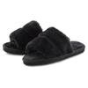 Pantolette VIVANCE "Hausschuh, Plüsch Hausschuhe, Mule, offener Schuh", Damen, Gr. 41, schwarz, Obermaterial: 100% Textilmaterial. Futter: 100% Textilmaterial. Decksohle: 100% Textilmaterial. Laufsohle: 100% Synthetik, unifarben, casual, Schuhe, VEGAN