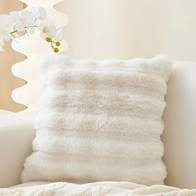 TEMU 2 Packs Of Rabbit Hair Fluffy Covers Suitable For Room And Living Room Sofa Decoration