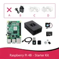 Starter Kit Raspberry Pi 4 (custodia + ventola + scheda SD + alimentatore + cavo micro) Scheda Pi 4B RAM 1 GB 2 GB 4 GB 8 GB più veloce di 3B+