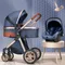 2025 Nuovo passeggino Paesaggio alto 3 in 1 carrozzina Passeggino di lusso Baby Cradel Infant