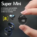 Ultra piccolo mini auricolare Bluetooth 5.3 display digitale touch wireless cuffie invisibili riduzione del rumore auricolari per il sonno con microfono