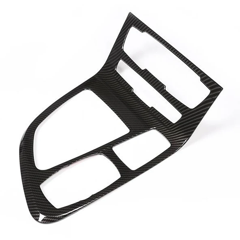 Car in fibra di carbonio ABS Chrome Center Console Gear Shift Frame Cover Trim per BMW 218I Gran Tourer F45 F46 2015-2018