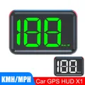 Tachimetro bianco luce verde Display X1 HUD KMH MPH Meter Big Font Digital GPS HUD Car Head Up Display spina USB