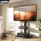 Supporto TV da pavimento girevole in altezza regolabile con cavo HD per ripiano per TV LCD LED a schermo piatto da 32-65 pollici fino a 66 libbre