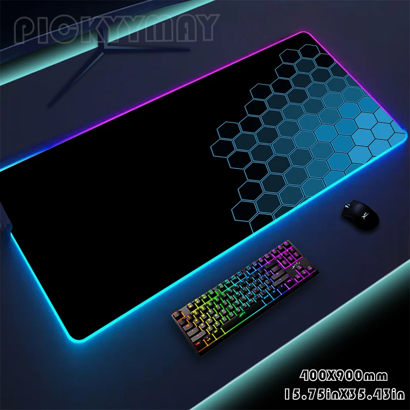 Tappetini per mouse Design Tappetino per mouse RGB Tappetino per scrivania da gioco di grandi dimensioni Tappetino per mouse luminoso Tappetino per mouse a LED grande Tappetino per tastiera