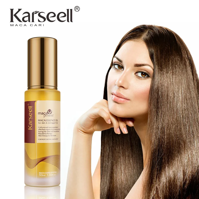 Karseell 50ml Olio di Argan Marocchino per la Guarigione dei Capelli Siero per Capelli Olio di Argan Senza Peso Pressato a Freddo per Capelli Secchi e Danneggiati