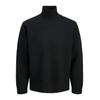 Stehkragenpullover JACK & JONES "JORSOFT KNIT HIGH NECK", Herren, Gr. XS, schwarz, Strick, Obermaterial: 55% Baumwolle, 22% Polyester, 21% Polyacryl, 2% Elasthan, unifarben, modisch, lässig geschnitten, Rundhals, Langarm Rippbündchen, Pullover