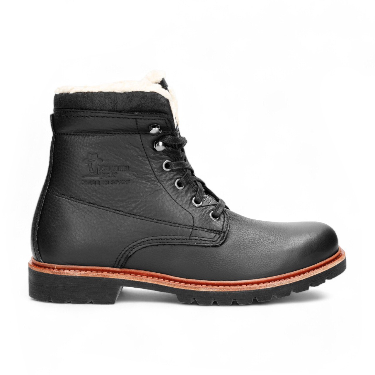 Schwarze P03 Aviator-Kampfstiefel aus Leder für Herren von Panama Jack