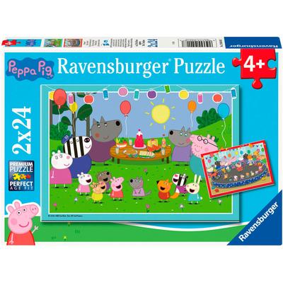 Puzzle RAVENSBURGER "Partyzeit" Puzzles bunt Kinder 2 x 24 Teile; Made in Europe; FSC - schützt Wald weltweit