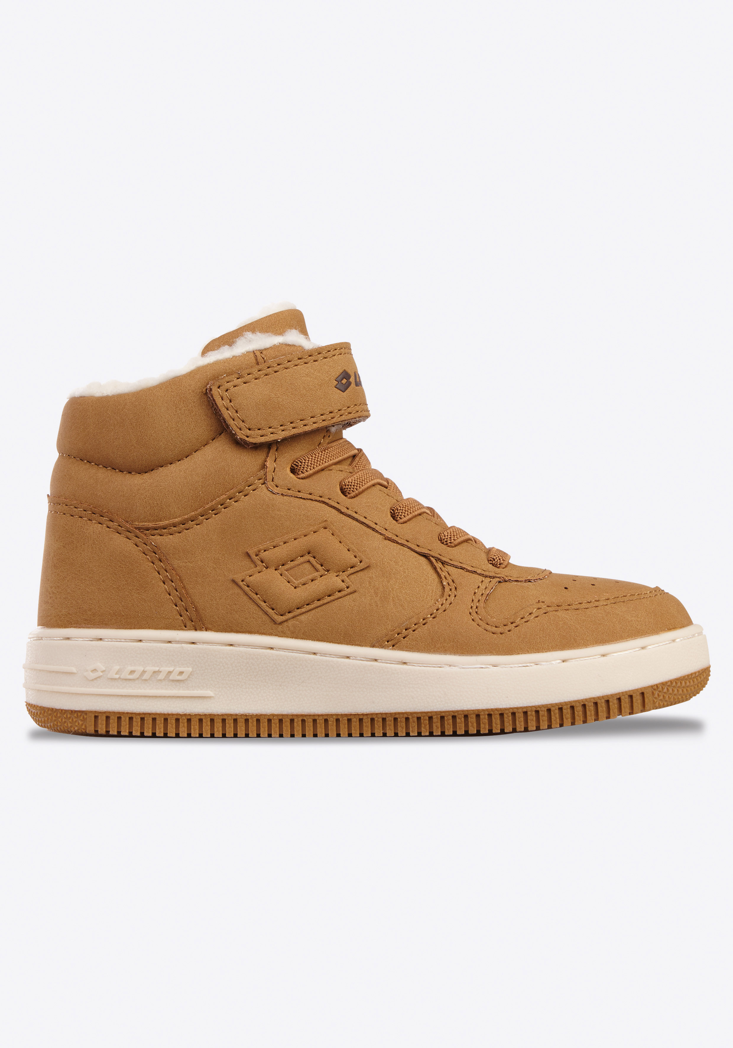 Sneakerboots LOTTO, Gr. 25, braun (wheat, sanftes weiß), Synthetik, Schuhe, Winterschuhe, Schnürboots, Sneaker, gefüttert